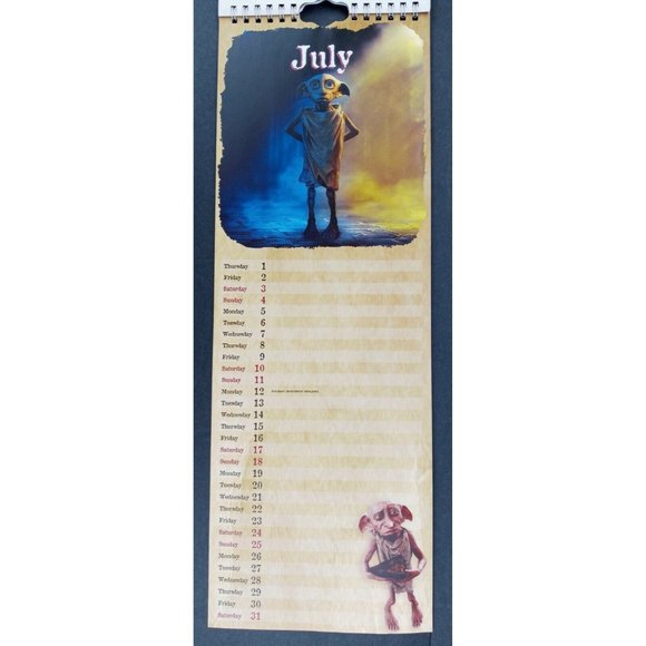 Harry Potter Long 2004 Wall Calendar From UK Vintage 16.5" x 6" Danilo Pictures - Picture 4 of 9